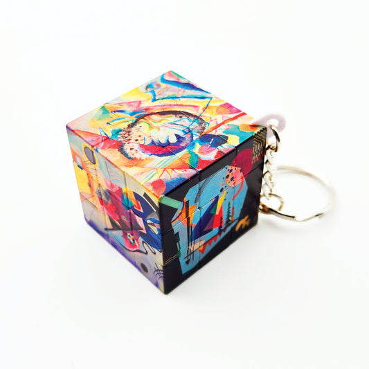 3×3 – Cube Puzzle Porte-clés – Kandinsky – Collection Art
