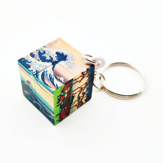 2×2 – Cube Puzzle Porte-clés – Hokusai – Collection Art
