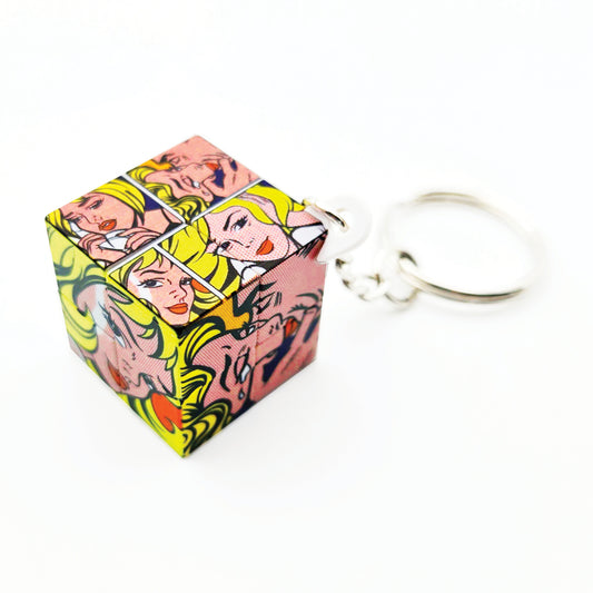 2×2 – Cube Puzzle Porte-clés – Pop Art – Collection Iconique