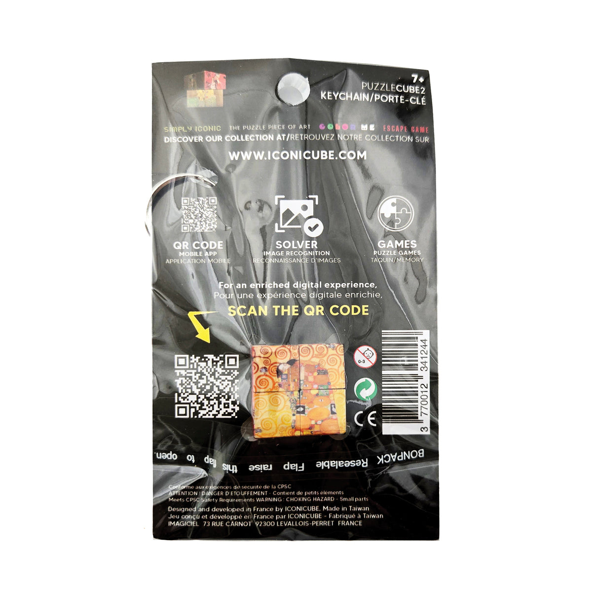 2×2 – Cube Puzzle Porte-clés – Klimt – Collection Art
